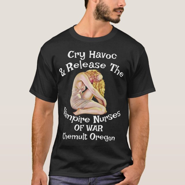 TimeMachine Vampire Nurses War Party Tour OR T-Shirt (Front)