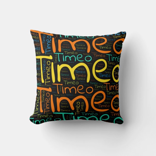 Timeo Throw Pillow (Front)