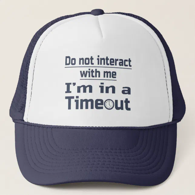 Timeout Trucker Hat | Zazzle
