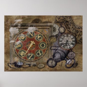 Timepiece Theme And Variations Poster by missprinteditions at Zazzle