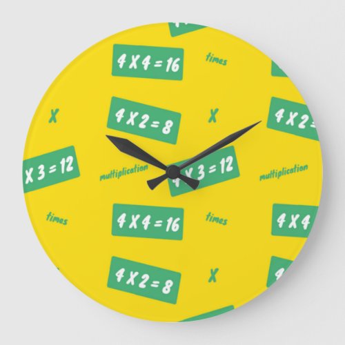 Times four yellow learning large clock