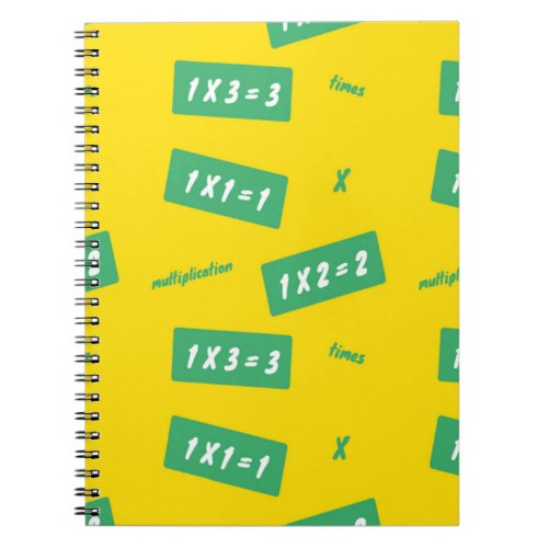 Times one yellow learning notebook