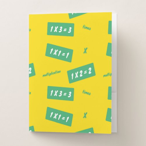 Times one yellow learning pocket folder