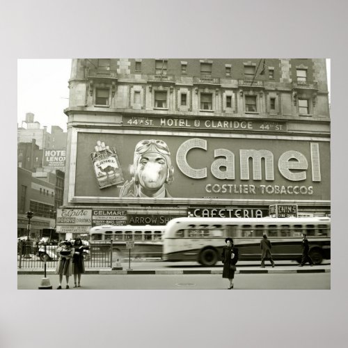 Times Square Advertising 1943 Poster