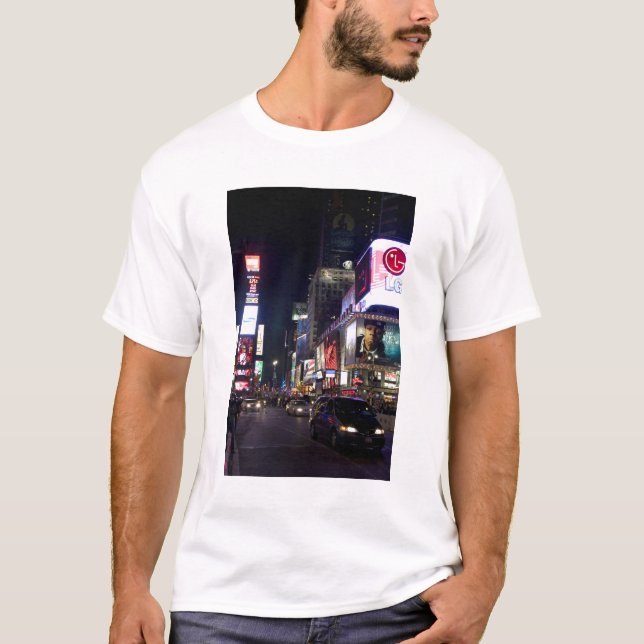 Times Square at night in Manhattan, New York T-Shirt (Front)
