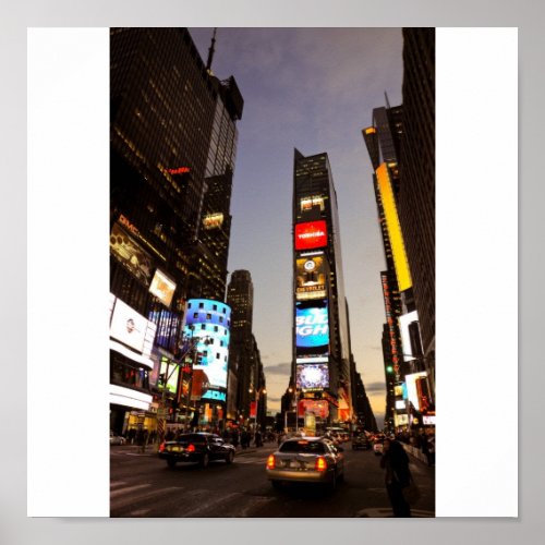 Times Square at night Poster