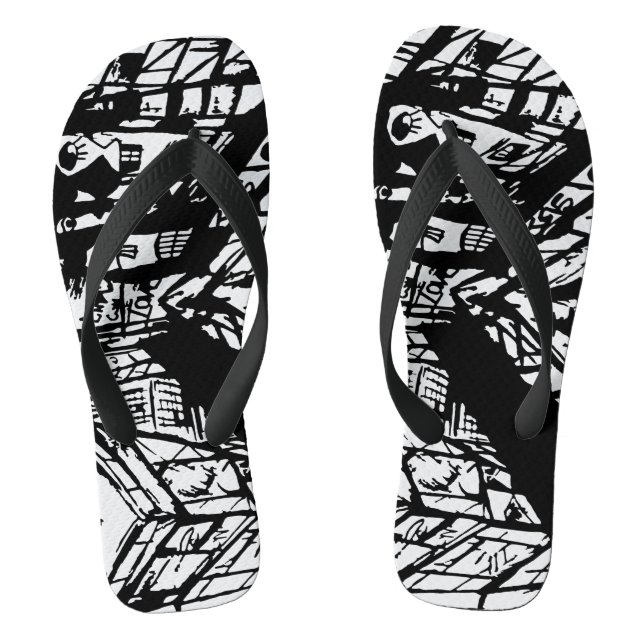 TIMES SQUARE CNBC FLIP FLOPS (Footbed)