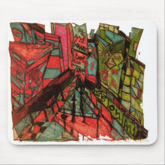 times square cnbc ink mouse pad