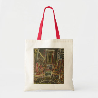 TIMES SQUARE CRACKED TOTE BAG