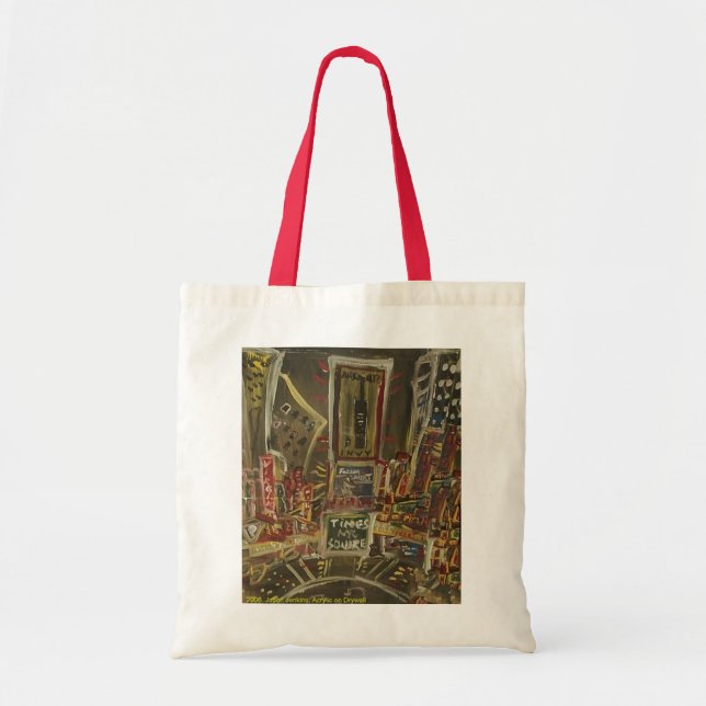 TIMES SQUARE CRACKED TOTE BAG (Front)