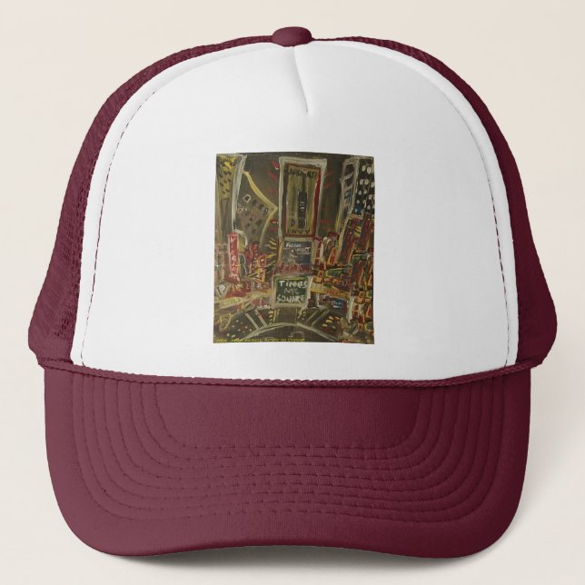 times square cracked trucker hat (Front)