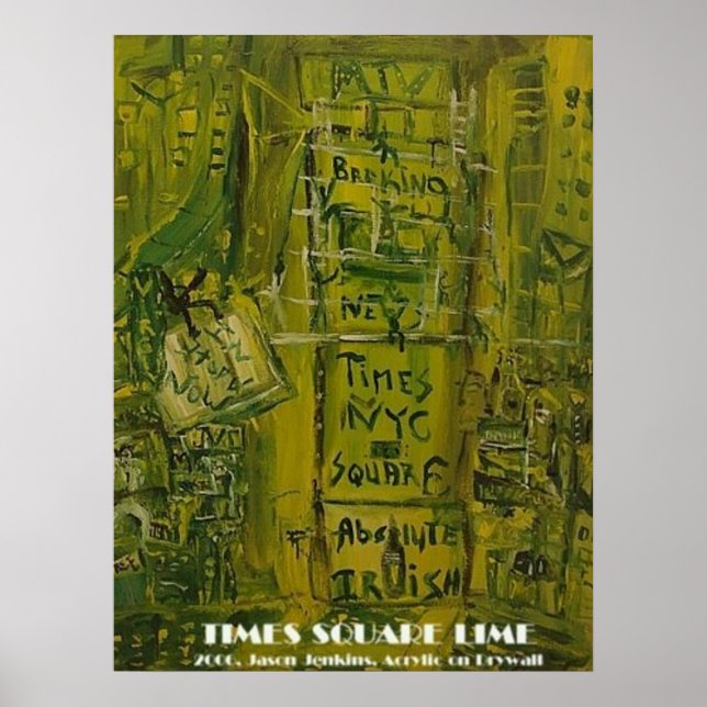 TIMES SQUARE LIME POSTER (Front)