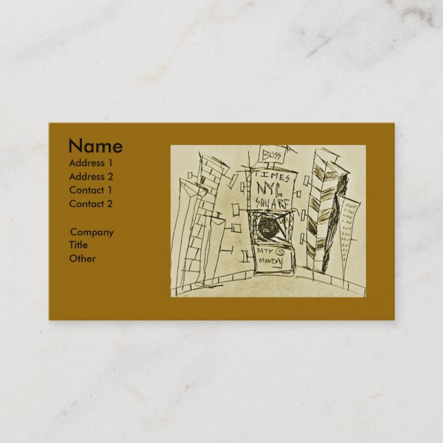 TIMES SQUARE MONDAYS BUSINESS CARD (Front)