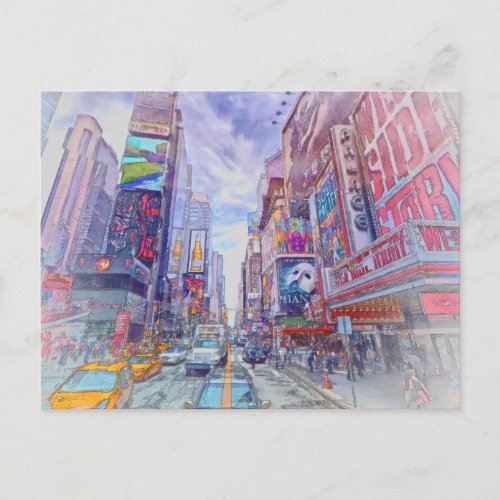 Times Square New York by Shawna Mac Postcard