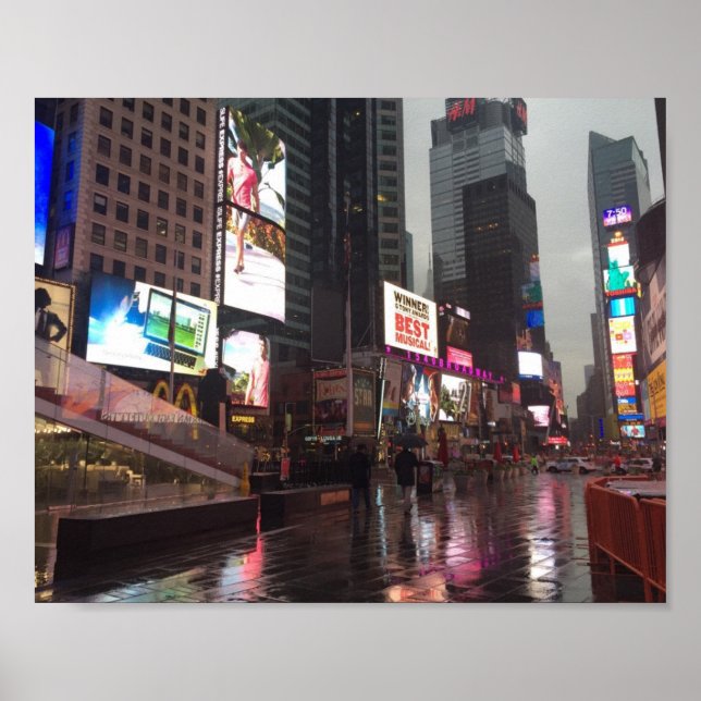 Times Square New York City NYC Neon Signs Photo (Front)
