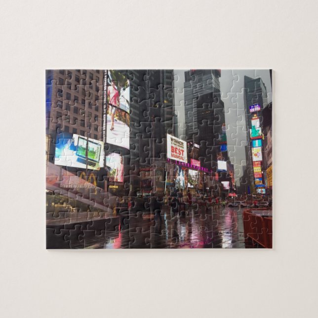 Times Square New York City NYC Neon Signs Photo Jigsaw Puzzle (Horizontal)