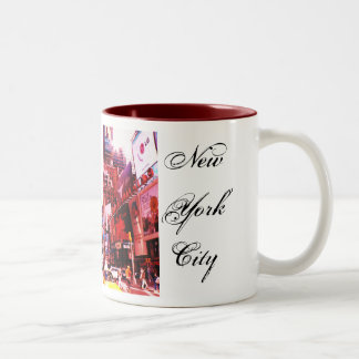 Times Square , New York City Two-Tone Coffee Mug