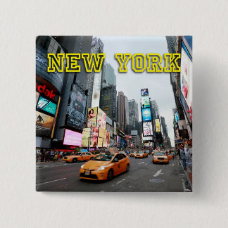 Times Square New York City USA Button
