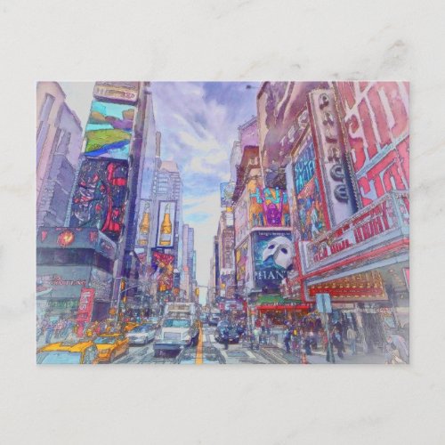 Times Square New York Postcard