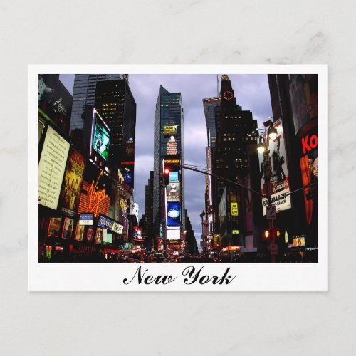 Times Square Postcard New York Souvenir Card