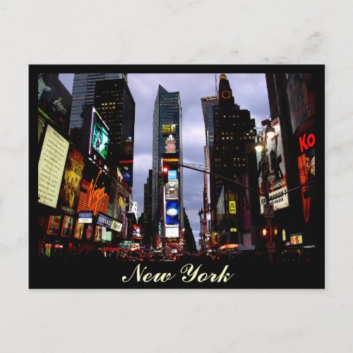 Times Square Postcard New York Souvenir Card