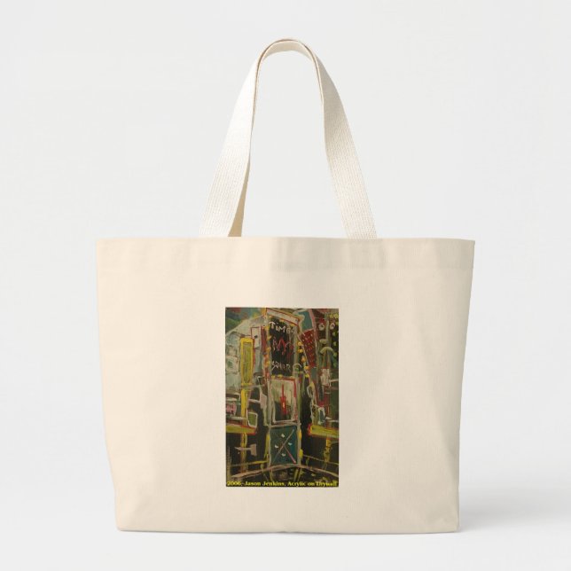 times square red wine large tote bag (Front)