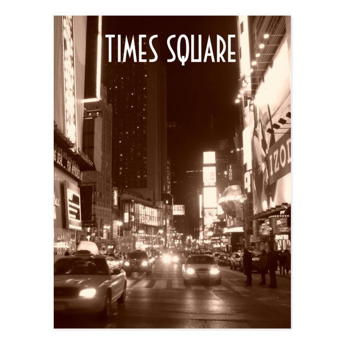 Times Square (sepia) Postcard