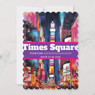 Times Square Travel Postcard, Times Square Postcar Holiday Card