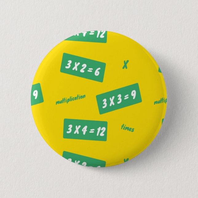Times three yellow learning button (Front)