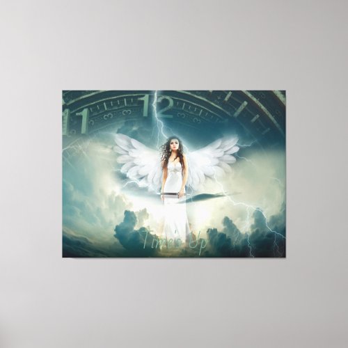 Times Up Angel Wings Woman No More Harassment Canvas Print