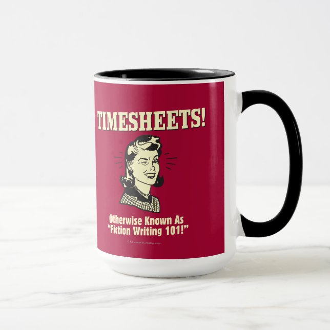 Timesheets: Fiction Writing 101 Mug (Right)