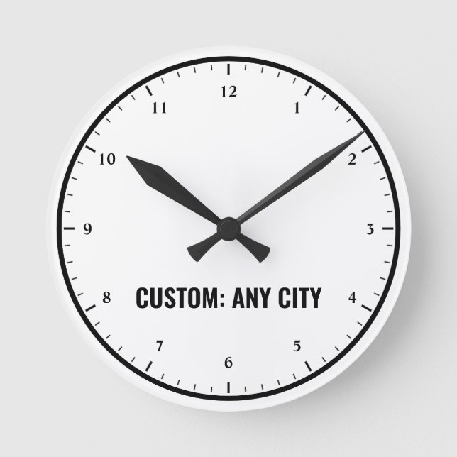 Timezone Clock - Customize for any city (Front)