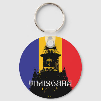 Timisoara Cathedral - tricolor flag  Keychain