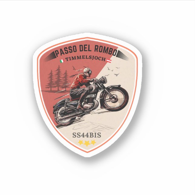  Timmelsjoch - passo del rombo motorbike trip Sticker (Front)
