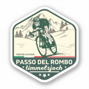  Timmelsjoch - passo del rombo motorbike trip Sticker