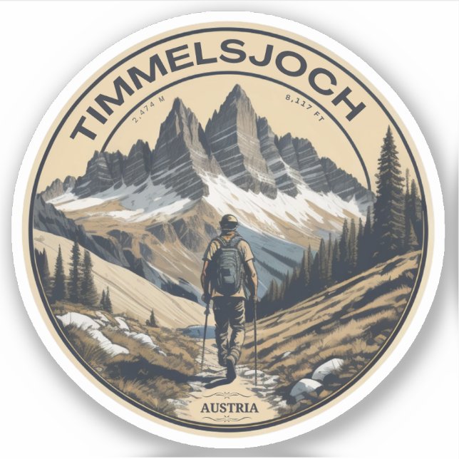  Timmelsjoch - passo del rombo motorbike trip Sticker (Front)