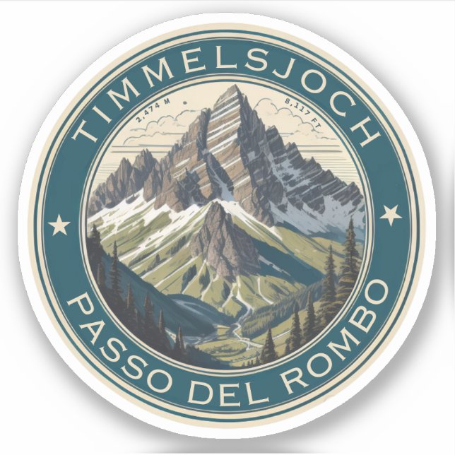  Timmelsjoch - passo del rombo motorbike trip Sticker (Front)