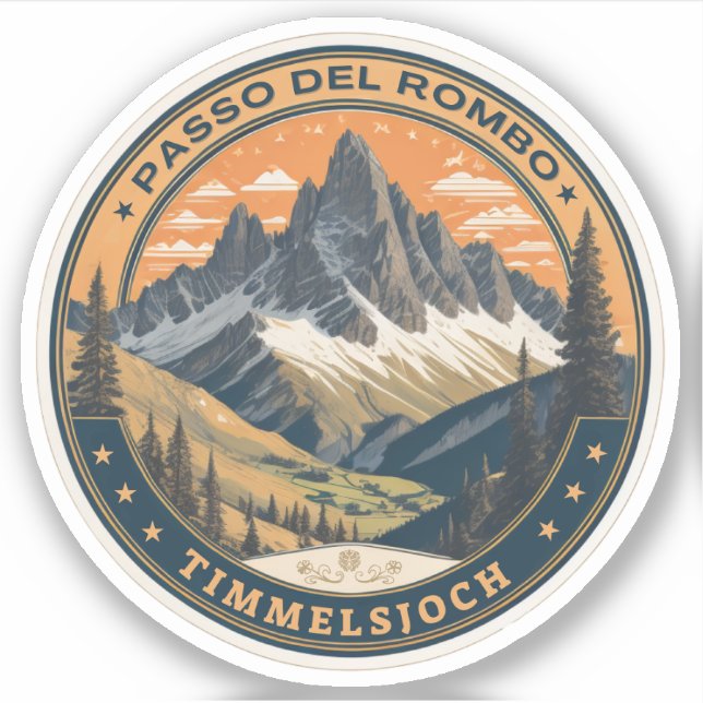  Timmelsjoch - passo del rombo motorbike trip Sticker (Front)