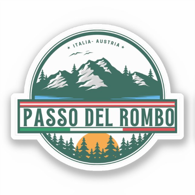  Timmelsjoch - passo del rombo motorbike trip Sticker (Front)