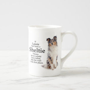 Timmy's Blue Merle Sheltie Bone China Mug