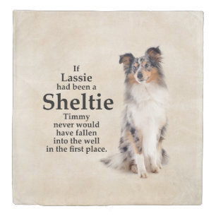 Timmy's Blue Merle Sheltie Duvet Cover