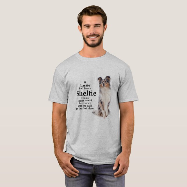 Timmy's Blue Merle Sheltie T-shirt (Front Full)