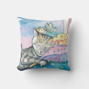 Timmy's Fairy Tabby Cat Kids Pillow