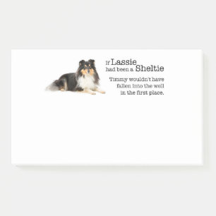 Timmy's Tri-Color Sheltie Large Post-It Notes