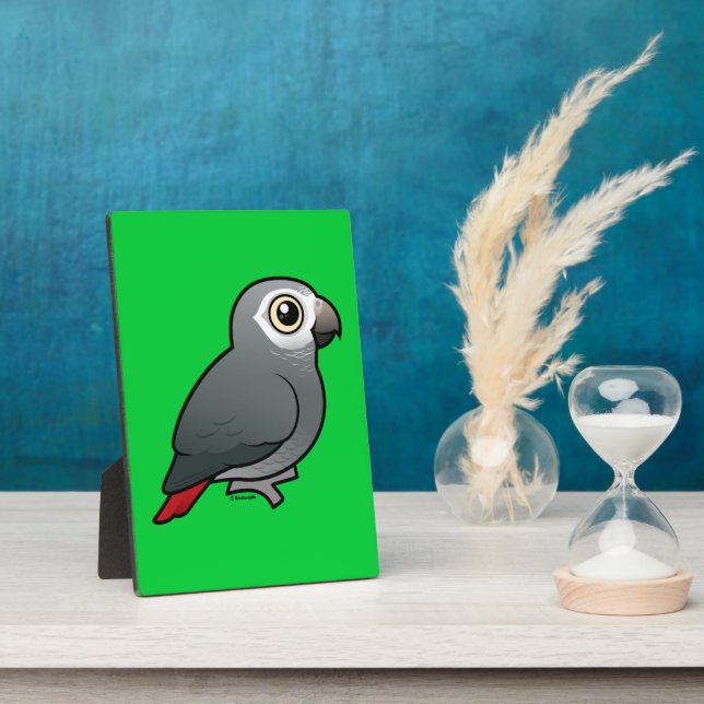 Timneh African Gray Parrot Plaque (Side)