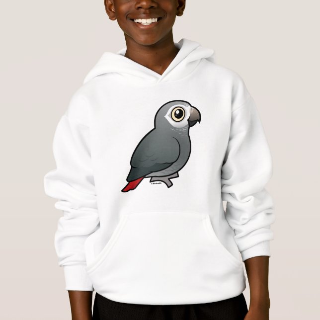 Timneh African Grey Parrot Hoodie (Front)