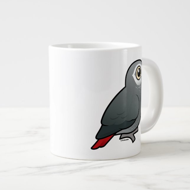 Timneh African Grey Parrot Large Coffee Mug (Front Right)