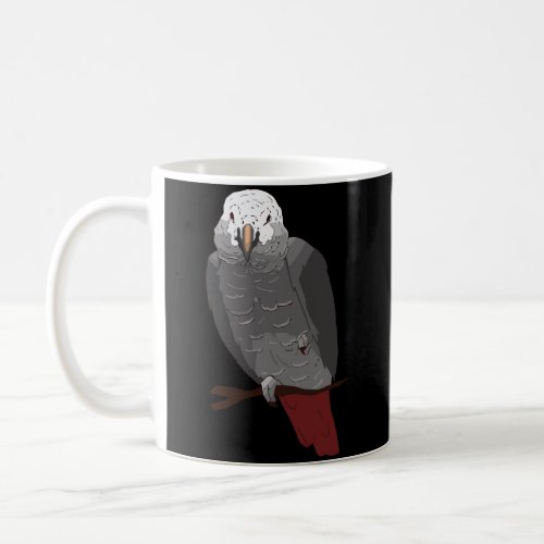 Timneh African Grey Parrot Perching On A Branch Coffee Mug