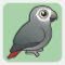 Timneh African Grey Parrot Square Sticker