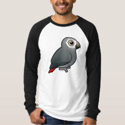 Timneh African Grey Men's Canvas Long Sleeve Raglan T-Shirt
